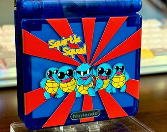 Squirtle Squad Edition | Gameboy Advance SP 2026 IPS V5 | Modded Gba SP Console