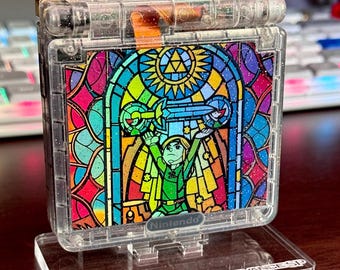 Enlace Edición Vidriera / Gameboy Advance SP IPS V5 / Consola GBA SP modificada