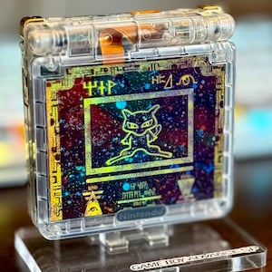 Ancient Mew Game Boy Advance SP – Backlit IPS, USB-C + Protective Storage Case