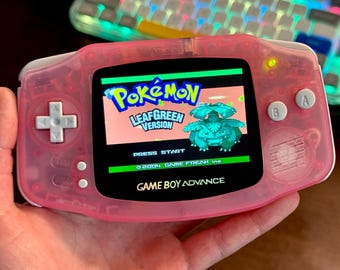 Game Boy Advance 2026 IPS V5 | Clear Pink Edition + USB-C | Custom Modded GBA Console