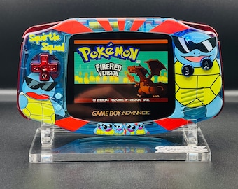 SQUIRTLE SQUAD Gameboy Advance Mod w/ Backlit GBA Mod, Enhanced Audio + Upgrades Available!