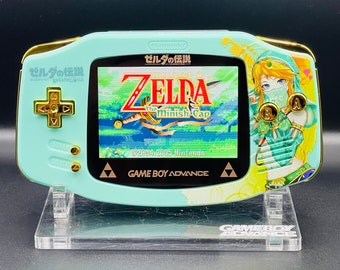 ZELDA GOLD Custom Gameboy Advance Mod w/ Backlit GBA Mod, Enhanced Audio + Upgrades Available!!