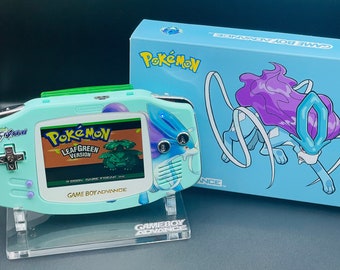 CRYSTAL SUICUNE Custom Gameboy Advance Mod w/ Backlit GBA Mod, Enhanced Audio + Upgrades Available!!