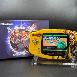 GOLDEN SUN Custom Gameboy Advance w/ Backlit IPS Screen, Adjustable Brightness, Enhanced Audio +  Upgrades Available!