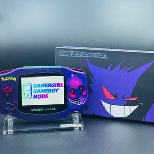 GENGAR PKMN Custom Gameboy Advance w/ Backlit IPS Screen, Enhanced Audio + Upgrades Available!!