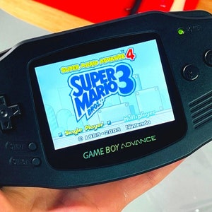 BLACKOUT Custom Gameboy Advance w/ GBA Backlit IPS Screen, Enhanced Audio + Upgrades Available!!