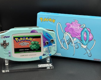 Gameboy Advance Suicune personalizado con pantalla IPS retroiluminada