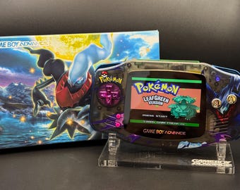 Darkrai Custom Gameboy Advance w/ Backlit IPS Screen, Enhanced Audio + Upgrades Available