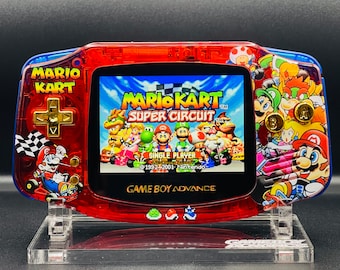 MARIO KART Gameboy Advance Mod w/ Backlit GBA Mod, Enhanced Audio + Upgrades Available!