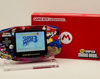 MARIO Custom Gameboy Advance Mod w/ Backlit GBA Mod, Enhanced Audio + Upgrades Available!!