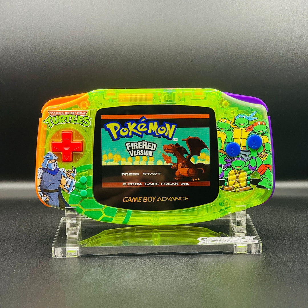 GREEN TURTLES Gameboy Advance Mod W/ Backlit GBA Mod, Enhanced