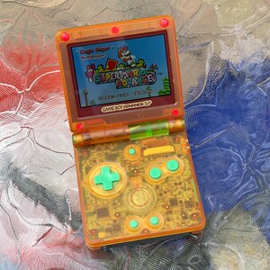 BOWSER KOOPA Custom Gameboy Advance SP Mod W/ Backlit Screen Mod ...