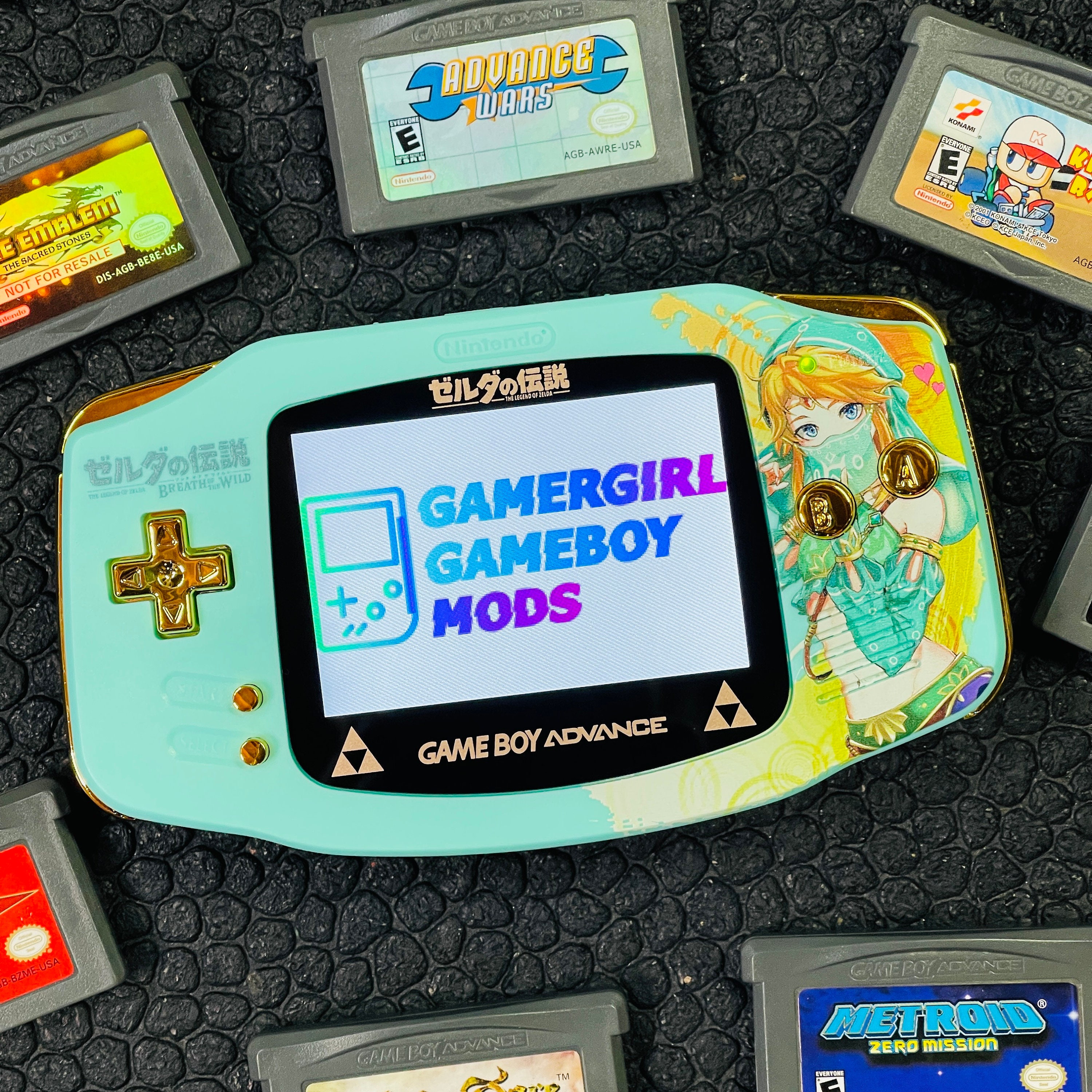 Coque de couleur Mega man GameBoy imprimée Uv personnalisée 