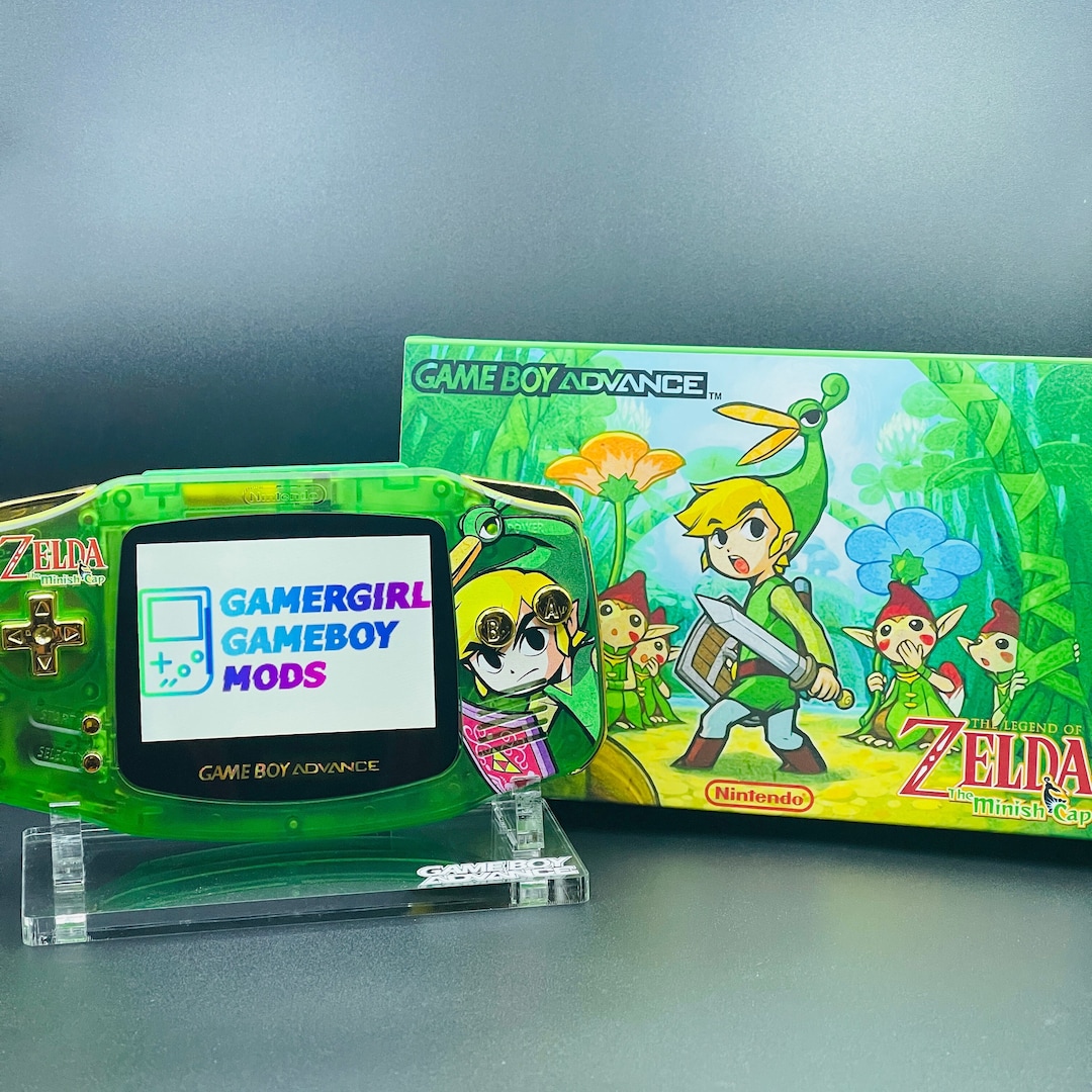 ZELDA MINISH CAP Custom Gameboy Advance Mod W/ Backlit Gba Mod