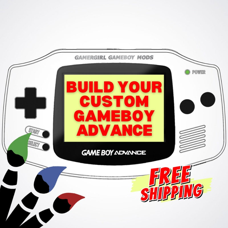 Backlit Modded Gba - Etsy