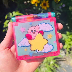 KIRBY Custom Gameboy Advance SP Mod w/ Backlit GBA Mod, Enhanced Audio + Usb-C Charging!