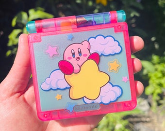 KIRBY Custom Gameboy Advance SP Mod w/ Backlit GBA Mod, Enhanced Audio + Usb-C Charging!