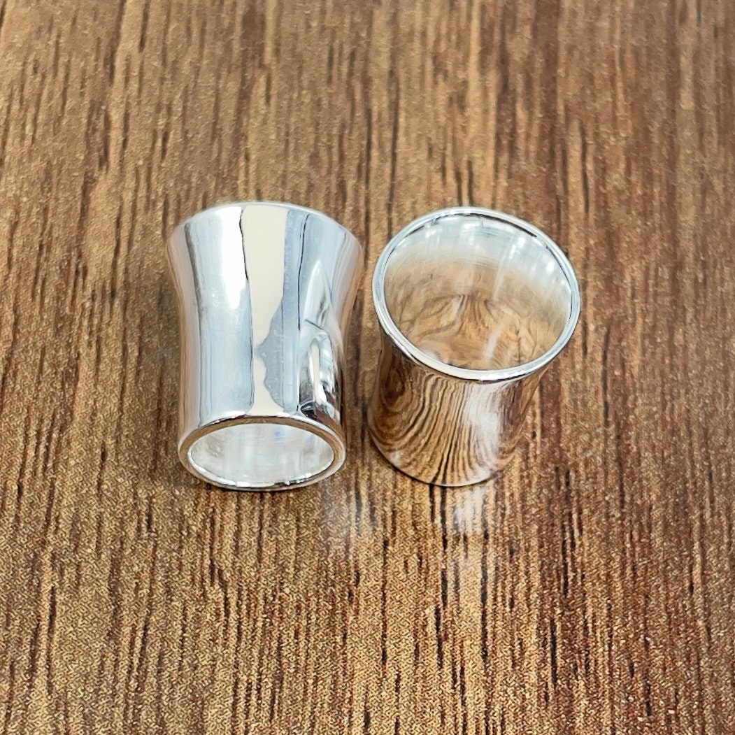 Pair of Beautiful 925 Shiny Sterling silver Extra FLARE Tunnels & Plugs , Higher Quality Finished handmade. SIZE :- 12g (3MM) to All Custom
