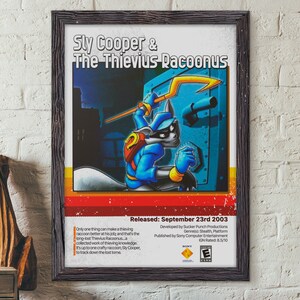 Sly Cooper Band of Thieves (custom PS2 cover version) Poster for