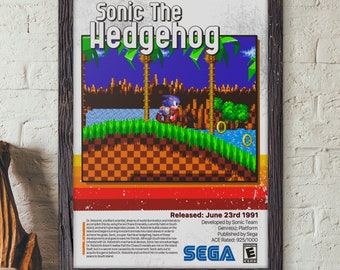 1991 Sonic The Hedgehog Sega Genesis Vintage Print Ad/Poster