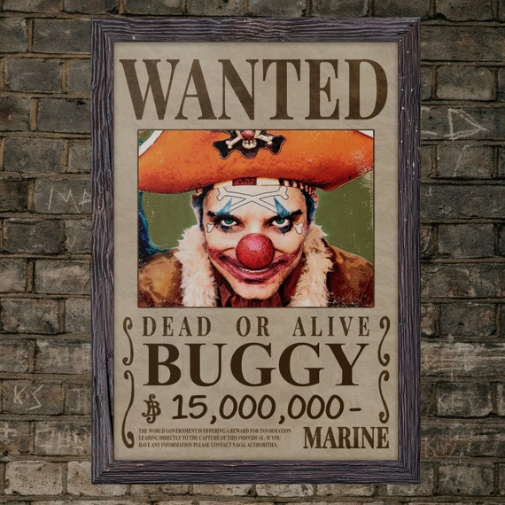 Buggy the clown one piece poster wanted Poster by Anime One Piece