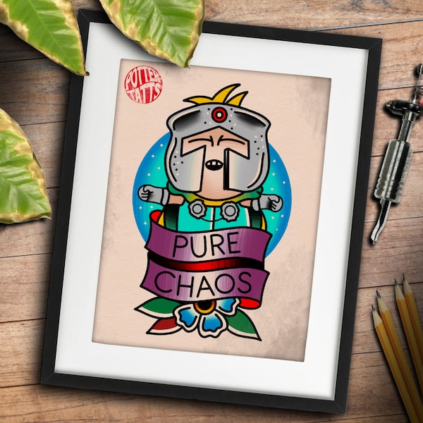 Pure Chaos - Professor Chaos South Park Traditional Tattoo Flash Art Print