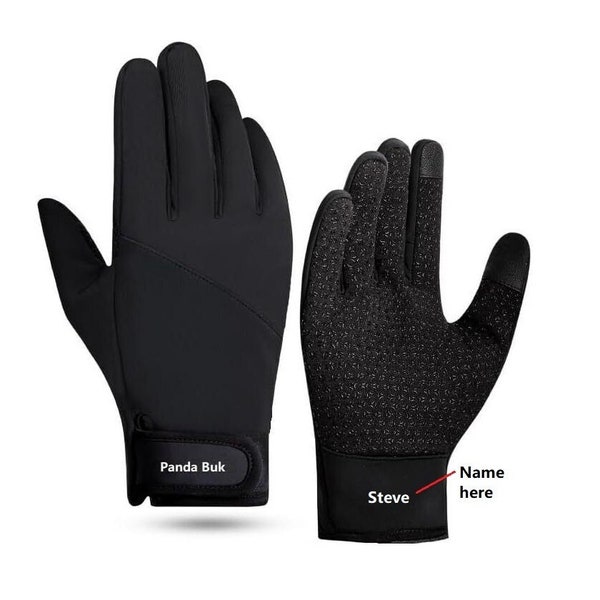 Gants d'hiver personnalisés thermiques imperméables à écran tactile, gants chauds coupe-vent thermiques, gants de cyclisme, cadeau Xmax pour lui et