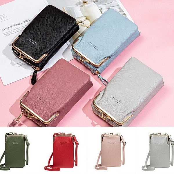 Personalized Mobile Phone Bag Women Crossbody Bag Lady Shoulder Bags Small Handbags PU Leather Wallet Purses Gifts For Women Girls