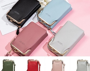 Personalized Mobile Phone Bag Women Crossbody Bag Lady Shoulder Bags Small Handbags PU Leather Wallet Purses Gifts For Women Girls