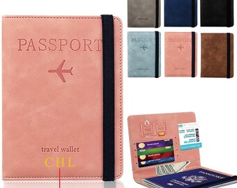 Portefeuille de voyage personnalisé, porte-passeport, pochette de rangement pour cartes, billets d'avion, pièces d'identité, cadeaux pour la famille et les amis, cadeau Xmax