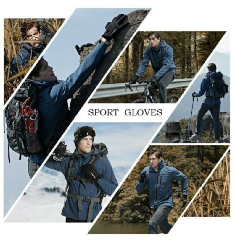 Gants d'hiver personnalisés thermiques imperméables à écran tactile, gants chauds coupe-vent thermiques, gants de cyclisme, cadeau Xmax pour lui et image 9