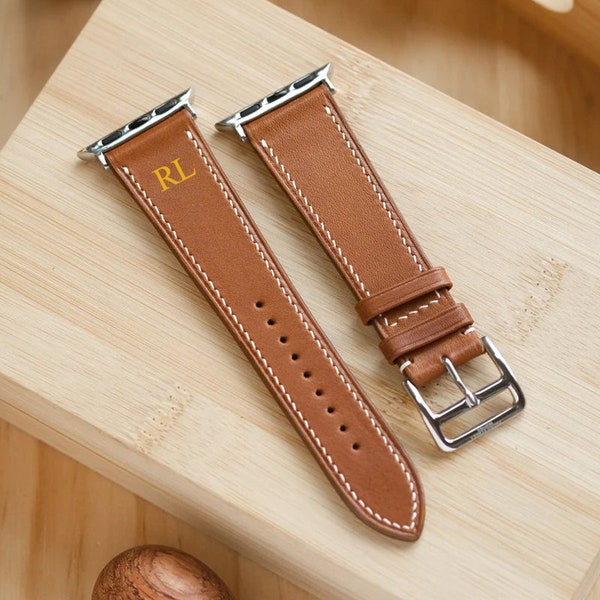 Leather Strap For Apple watch band 44mm 45mm 49mm 41mm 40mm Accessorie wristband correa bracelet iWatch series 5 6 SE 7 8 ultra Gift For Him