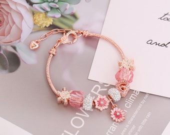 Pandora Style Charm Bracelets Girls Jewelry Gift DIY Making Jewelry Birthday Christmas Gift Present For Teenage Girls Kids