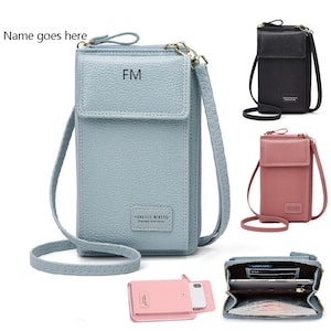 Women Crossbody Phone Bags Small Shoulder Bags Lady Handbag Mobile Phone Bag Pouch Long Strap Zip Card Slot Coin Purse Wallet Gift For Girls