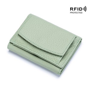 Mini sacs à main personnalisés pochettes pour pièces de monnaie porte-cartes en cuir véritable prénom personnalisé cadeaux d'anniversaire pour femmes et hommes Green