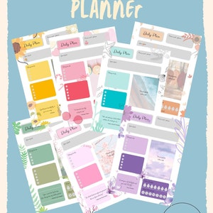 Pastel Daily Planner - Printable Daily Planner - Printable To Do List - PDF Download - Cute Daily Planner