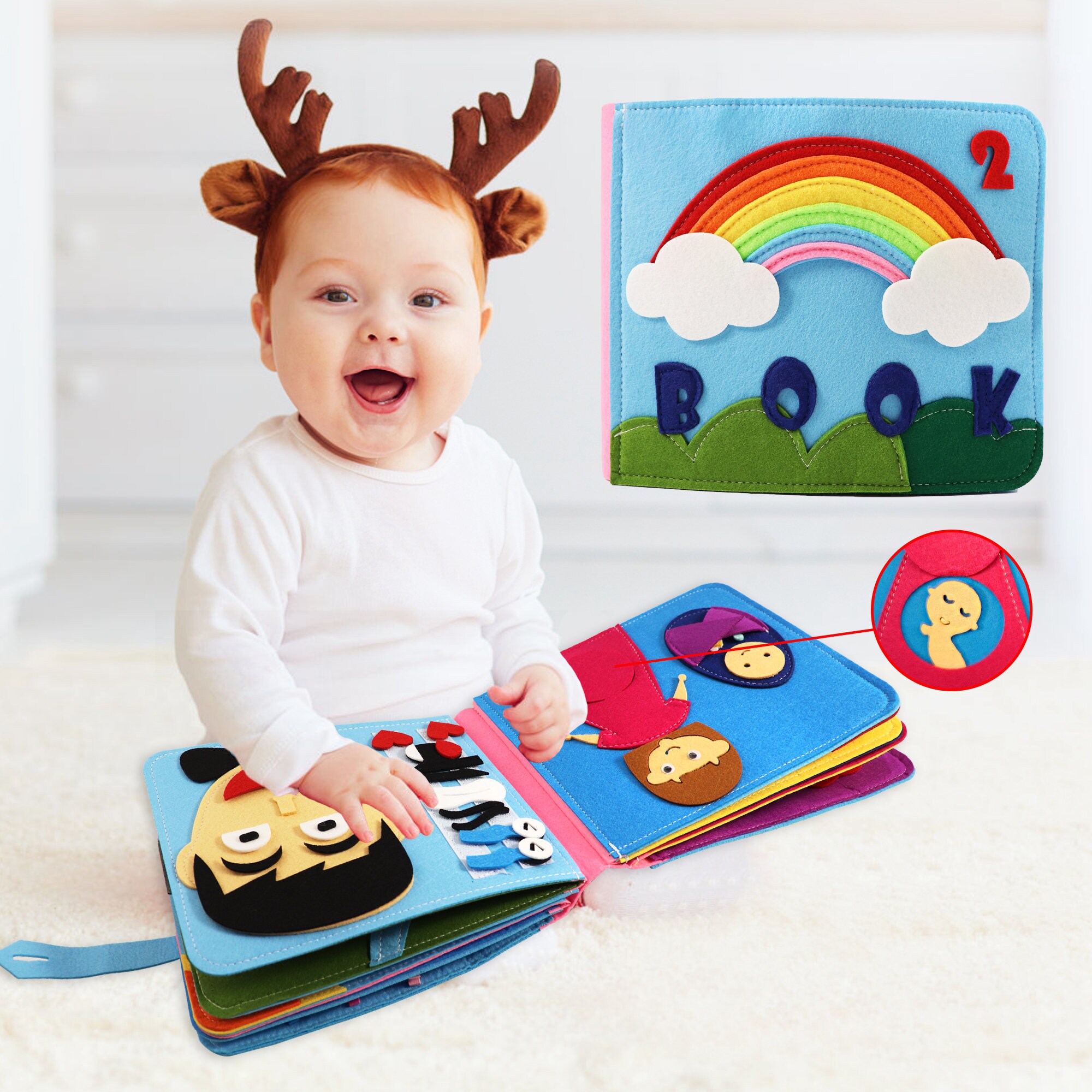 Busy Book Toddler Travel Quiet Book Montessori Toys Kids 3D Cloth Books  Felt Activity Learning Educational Sensory Toy for Baby - AliExpress