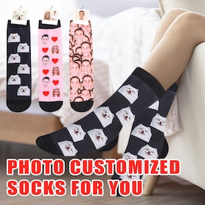 Custom Face Socks, Personalized Photo Socks, Custom Pet Photo Socks, Dog Face Socks, Custom Sock Gift for Birthday, Funny Photo Gift For Him