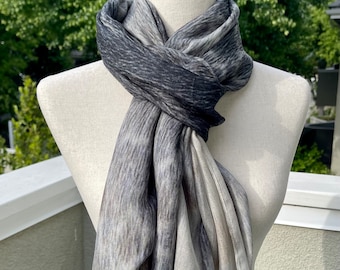 Silk Modal Scarf: Harbor Seal Fur Inspired Design, Lightweight Shawl