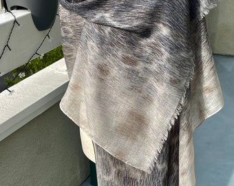 Silk Modal Scarf: Harbor Seal Fur Inspired Design, Lightweight Shawl, All Season Scarf, Gift Boxed, holiday gift