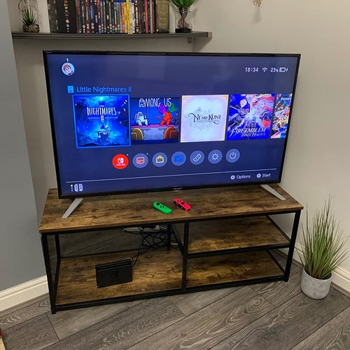 Industrial Style Console TV Stand Unit Vintage Retro Rustic Etsy UK