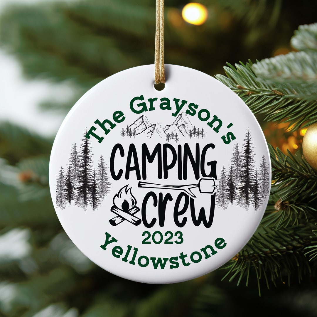 Personalized Family Camping Ornament, Camping Crew Memories Keepsake
