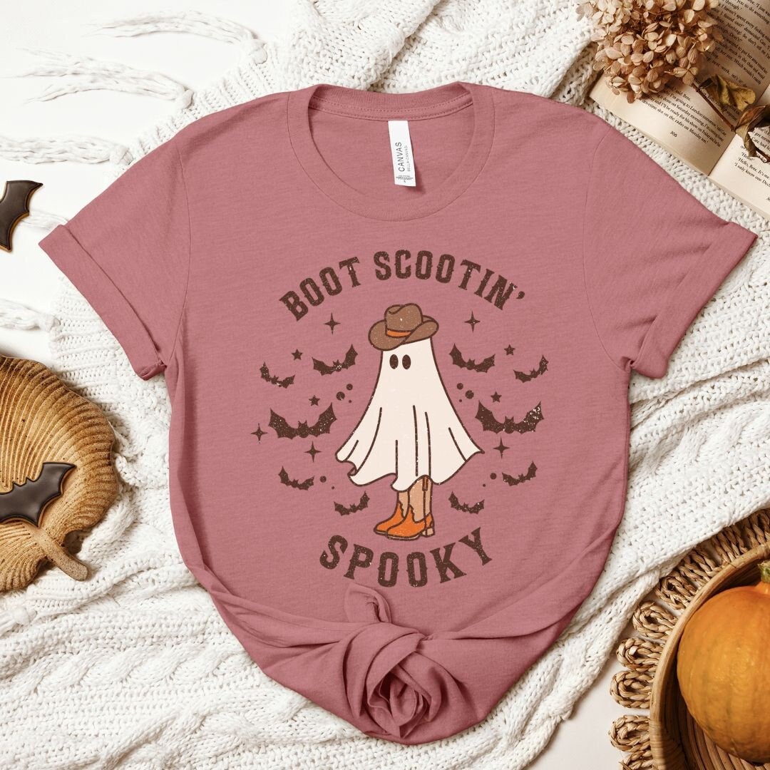 Boot Scootin Spooky Cowboy Ghost Tshirt / Western Style - Etsy