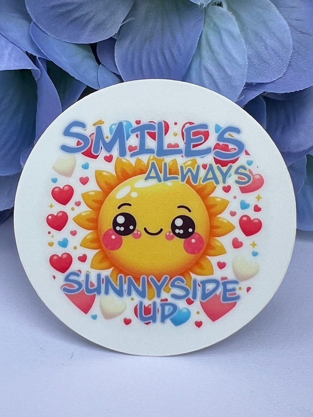 Smiles Sunny Side up Vinyl Sticker Etsy