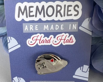 Construction Hard Hat Best Life Ever-Silver Hardhat Lapel Pin| Gift