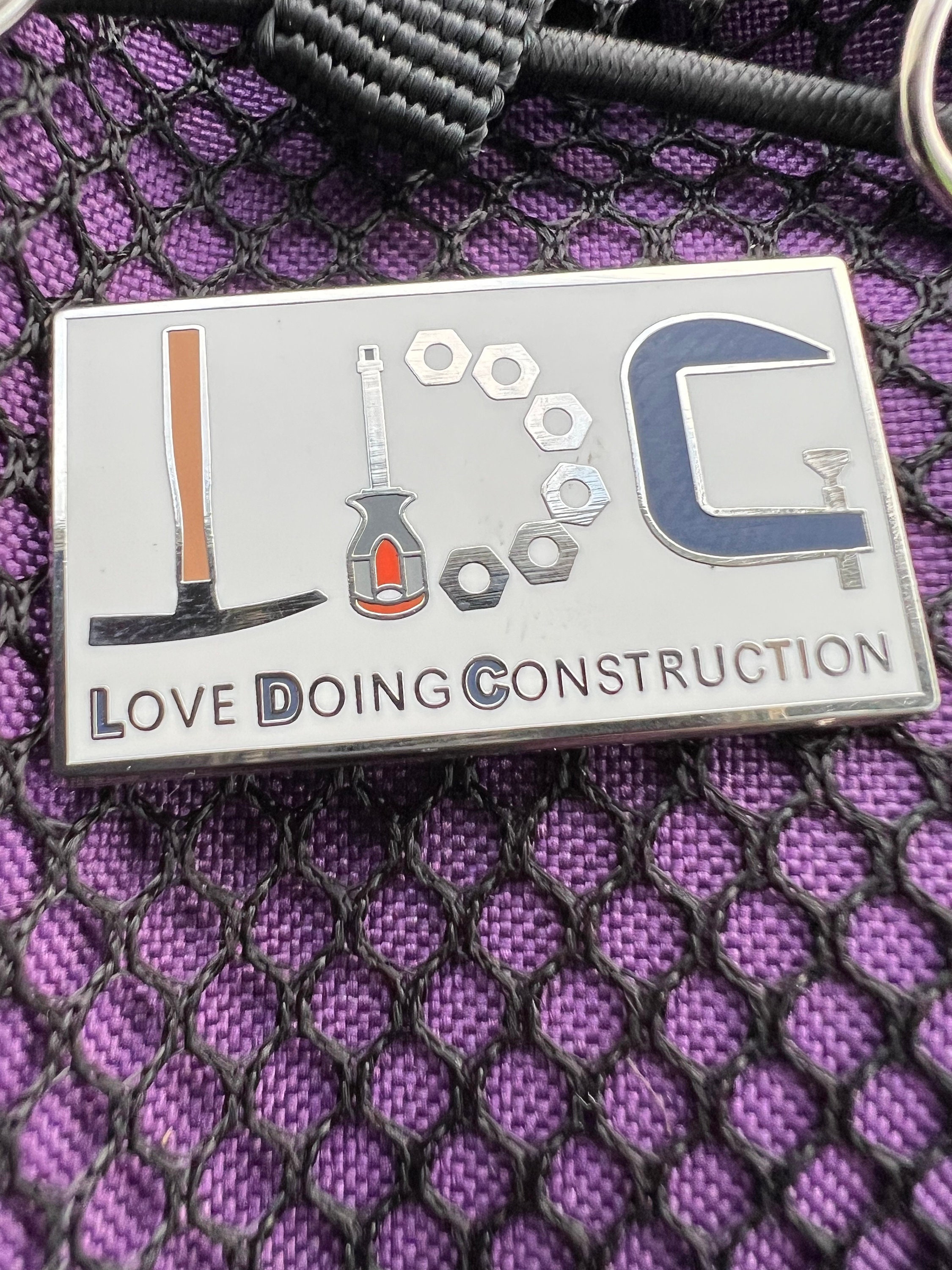 Love Doing Construction Best Life Ever hard Enamel Lapel Pin - Etsy