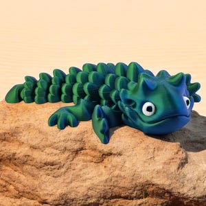 3D Printed Flexi Bearded Dragon – Articulated Animal Figurine