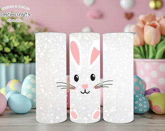 Easter Bunny, 20 oz Skinny Tumbler, Easter, Easter Bunny, On The Go