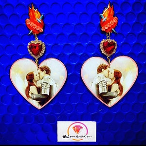 Heart earrings Heart earrings Rome earrings Julieta earrings Light earrings Resin earrings Resin earrings