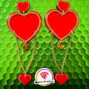Love earrings heart earrings Valentine&#39;s Day earrings love earrings heart earrings sacre coeur earrings